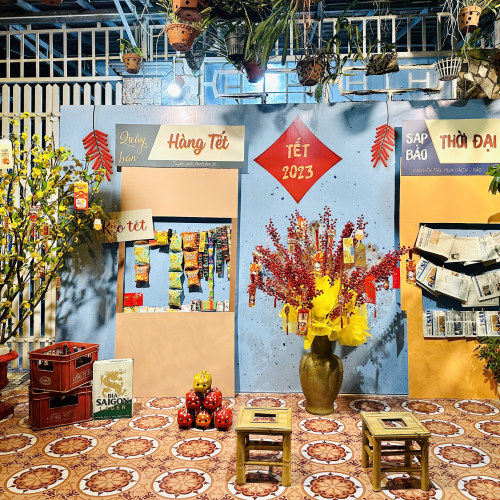 TRANG TRÍ BACKDROP TẾT TẠI M.E.P